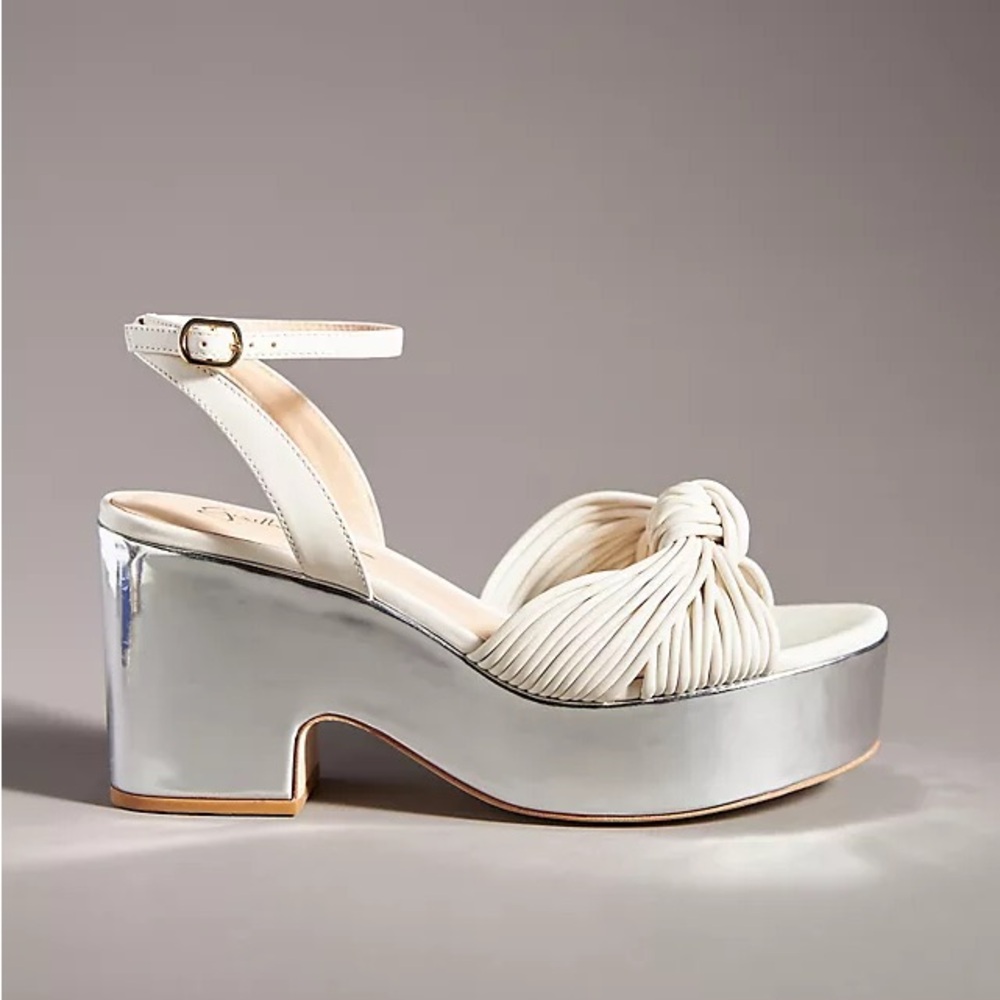 Guilhermina Knotted Platform Heels Size 8 - Picture 8 of 10